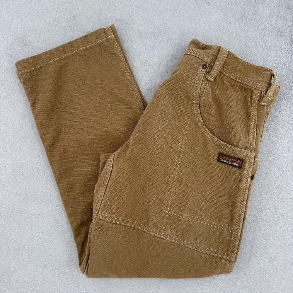 Patagonia Pants Womens 30 Iron Forge Hemp Canvas Double Knees Brown Outdoor - Picture 1 of 15